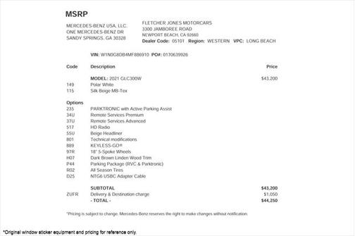 2021 Mercedes-Benz GLC 300 Base