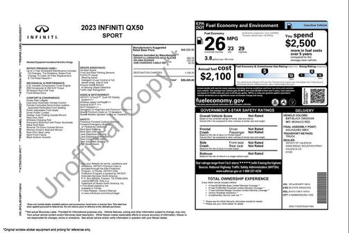 2023 INFINITI QX50 SPORT