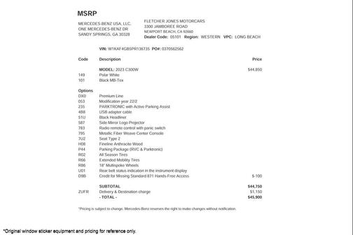 2023 Mercedes-Benz C-Class Sedan