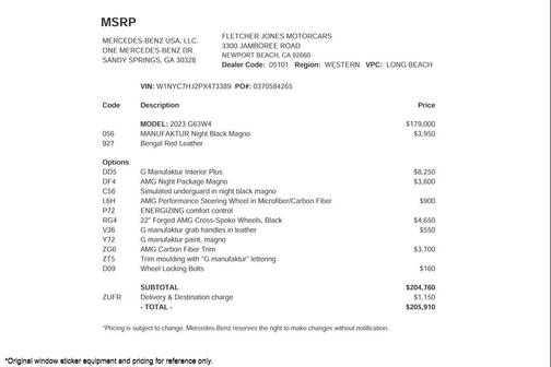 2023 Mercedes-Benz AMG G 63 4MATIC