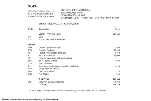 2023 Mercedes-Benz GLE 350 Base