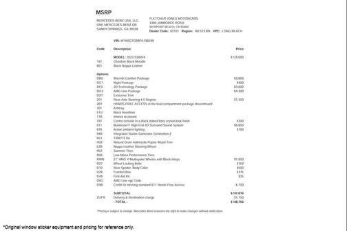 2023 Mercedes-Benz S-Class S 580 4MATIC