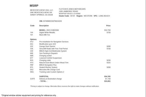 2023 Mercedes-Benz EQB 250 Base