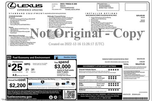 2023 Lexus IS 300 Base