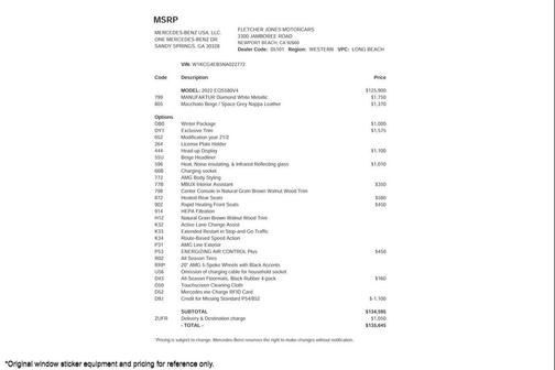 2022 Mercedes-Benz EQS 580 4MATIC