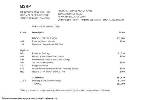2023 Mercedes-Benz GLE 350 Base