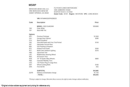 2023 Mercedes-Benz GLB 250 Base