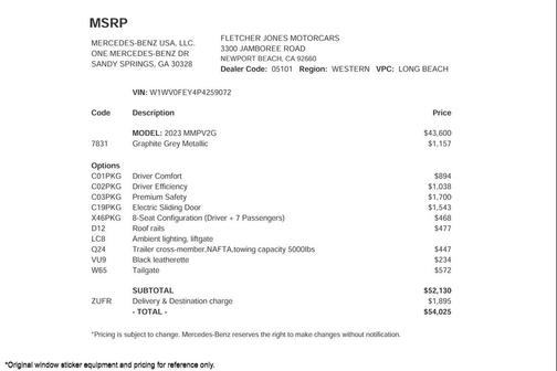 2023 Mercedes-Benz Metris Base