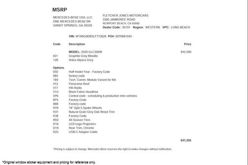 2020 Mercedes-Benz GLC 300 Base