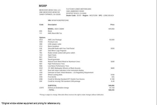 2023 Mercedes-Benz C-Class Sedan