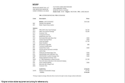 2023 Mercedes-Benz EQS 450 4MATIC