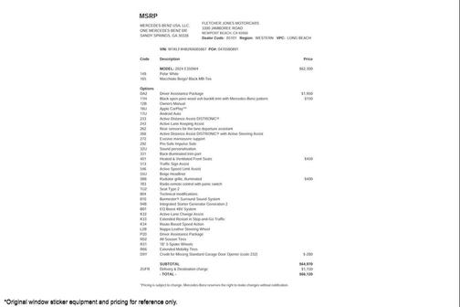 2024 Mercedes-Benz E-Class E 350 4MATIC Sedan