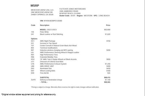 2023 Mercedes-Benz AMG C 43 4MATIC