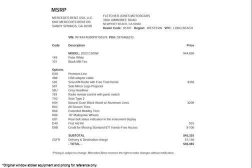 2023 Mercedes-Benz C-Class Sedan