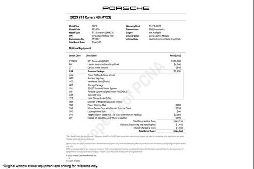 2023 Porsche 911 Carrera 4S