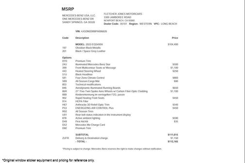 2023 Mercedes-Benz EQS 450 4MATIC