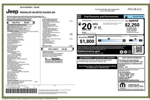 2018 Jeep Wrangler Unlimited Sahara