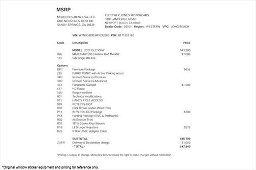 2021 Mercedes-Benz GLC 300 Base