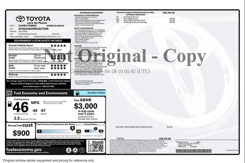 Celestial Silver Metallic 2021 Toyota Camry SE