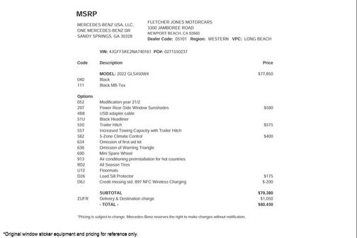 2022 Mercedes-Benz GLS 450 4MATIC