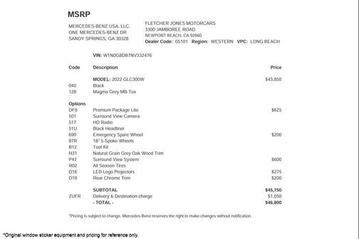 2022 Mercedes-Benz GLC 300 Base