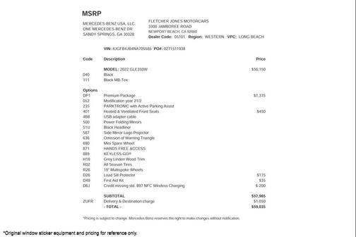 2022 Mercedes-Benz GLE 350 Base