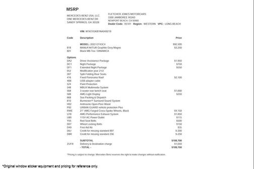 2022 Mercedes-Benz AMG GT 43 4-Door