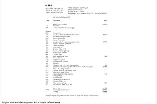 2022 Mercedes-Benz EQS 450+ 4MATIC