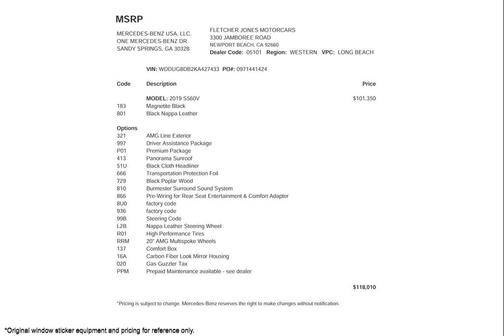 2019 Mercedes-Benz S-Class S 560 Sedan