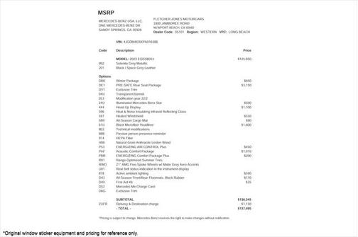 2023 Mercedes-Benz S-Class S 580 4MATIC