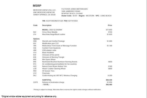 2022 Mercedes-Benz GLS 450 4MATIC