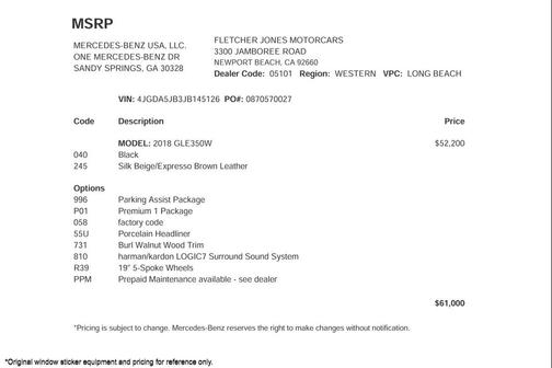 2018 Mercedes-Benz GLE 350 Base