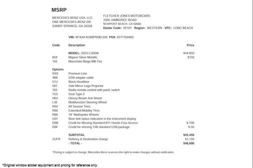 2023 Mercedes-Benz C-Class Sedan