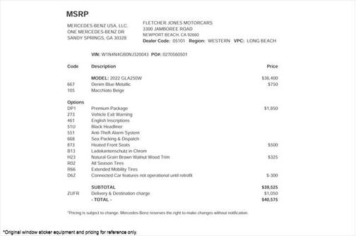 2022 Mercedes-Benz GLA 250 Base