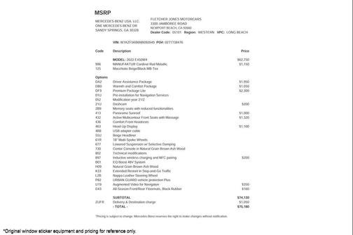 2022 Mercedes-Benz E-Class 4MATIC