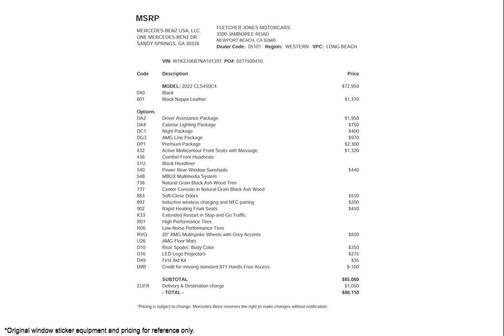 2022 Mercedes-Benz CLS 450 Base