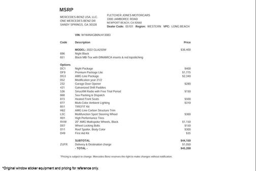 2022 Mercedes-Benz GLA 250 Base