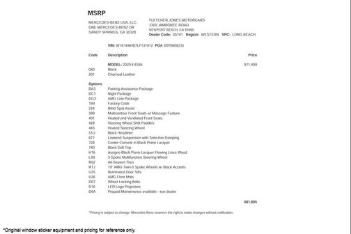 2020 Mercedes-Benz E-Class E 450 RWD Cabriolet