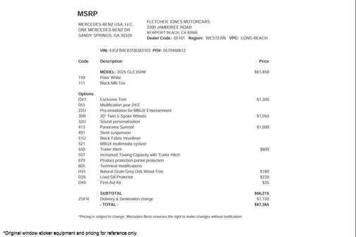 2025 Mercedes-Benz GLE 350 Base