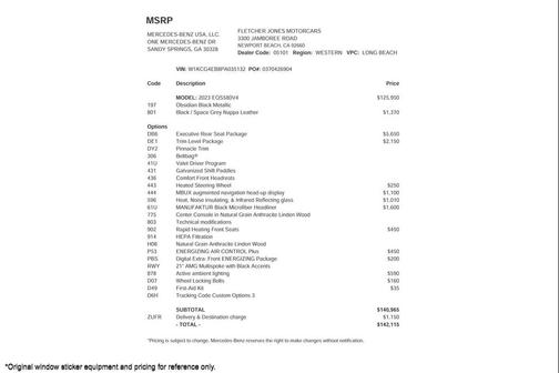 2023 Mercedes-Benz EQS 580 4MATIC