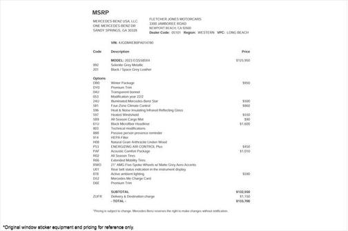 2023 Mercedes-Benz EQS 580 4MATIC