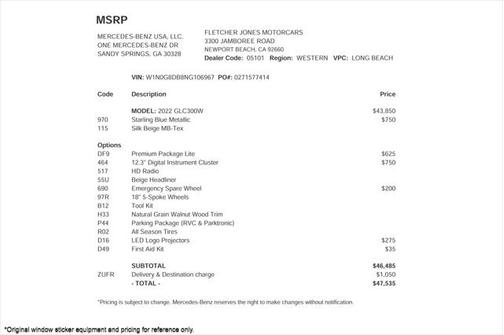 2022 Mercedes-Benz GLC 300 Base