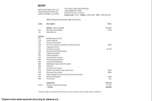 2025 Mercedes-Benz GLB 250 Base