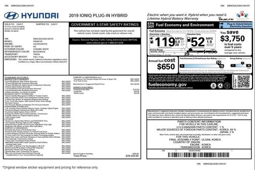 2019 Hyundai IONIQ Plug-In Hybrid Base