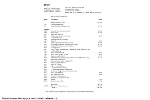 2022 Mercedes-Benz EQS 580 4MATIC