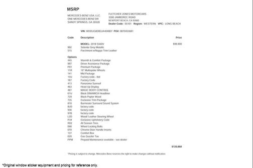 2018 Mercedes-Benz S-Class S 560