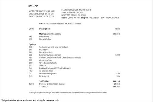 2022 Mercedes-Benz GLC 300 Base