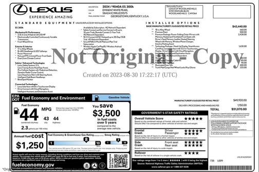2024 Lexus ES 300h Base
