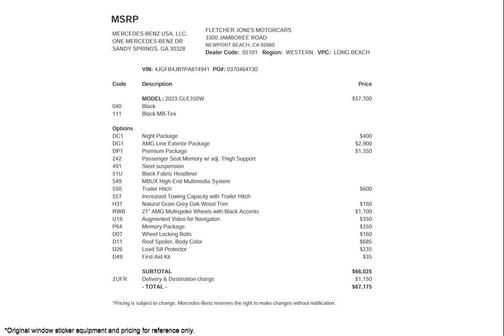 2023 Mercedes-Benz GLE 350 Base