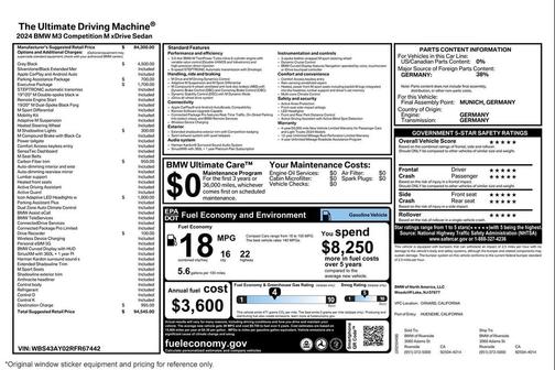 2024 BMW M3 Competition xDrive